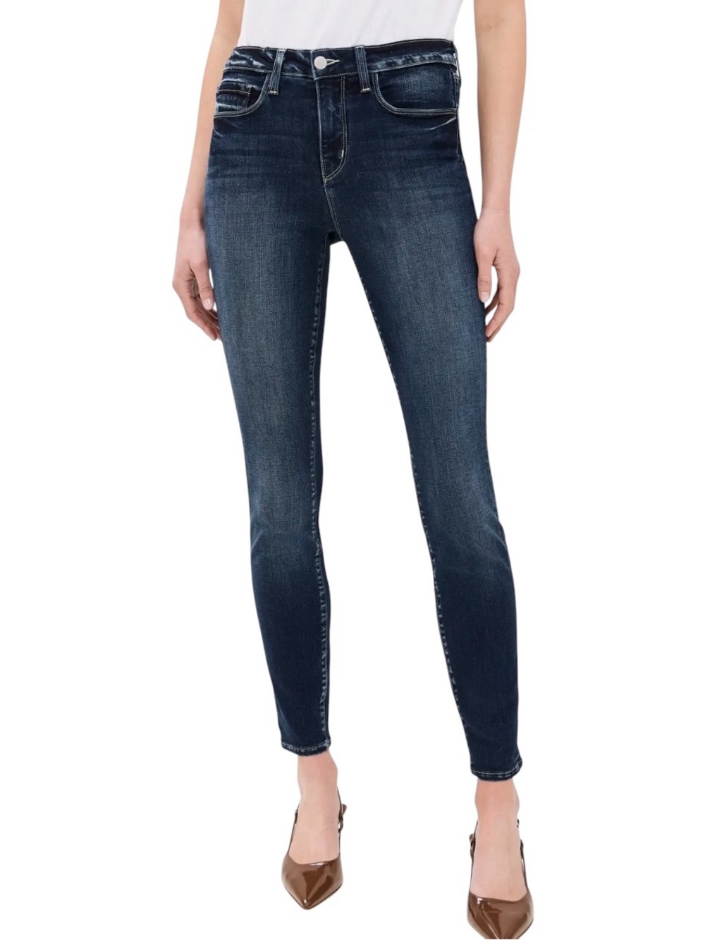 L’AGENCE Marguerite High Rise Skinny Jeans Grove Wash Size 24